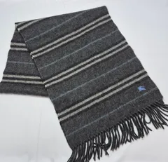 【used品】美品！BURBERRY BLACK LABEL メンズマフラー カシミヤ100%