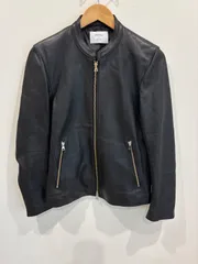 R00531｜STUDIOUS ステュディオス｜レザージャケット｜Leather Jacket｜Black ブラック｜羊革 ラムレザー｜シングル｜古着｜90S｜Y2K｜ヴィンテージ｜一点物｜大人気｜メンズ レディース｜フォロー割あり