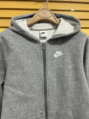ナイキ ジュニア グレー コットン ジップアップ アウター WHO ジップアップ アウター 80