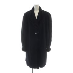 【中古】GARBO ロングコート カシミヤ混 ミンク ファー付き 長袖 総裏地 S 黒 ブラック GARBO ロングコート カシミヤ混 ミンク ファー付き 長袖 総裏地 S 黒