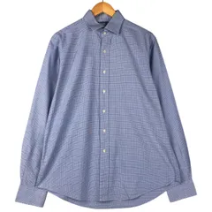 古着 ラルフローレン Ralph Lauren POLO by Ralph Lauren REGENT CUSTOM FIT グレンチェック ワイドカラー 長袖/eaa599096