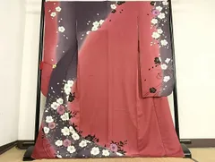 MO-00303 豪華振袖　駒刺繍　枝桜　暈し染め　金彩　正絹　逸品