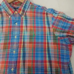 ラルフローレン RALPH LAUREN ポニー刺繍 マドラスチェック オーバーサイズ XL CLASSIC FIT ボタンダウンシャツ XL メンズ XL ISItems【USED】【古着】【中古】50114488