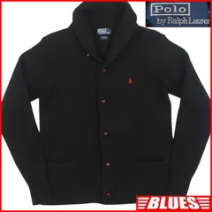 POLO RALPH LAUREN ラルフローレン カーディガン M セーター ニット ウール 黒 ブラック メンズ ポニー刺繍 ニット_セーターサイズM一覧←SEULB屋着古← TY4191