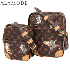 LOUIS VUITTON(ルイ・ヴィトン) トランスフォームド・モノグラム キャットグラム パナム・セット ショルダーバッグ 肩掛け 斜め掛け 猫 アニマル ブラウン茶 オレンジ ゴールド金具 M44399 40802169401【中古】【アラモード】