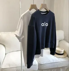 alo ネイビー クルーネック スウェット 新品