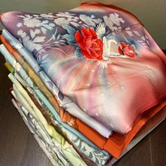 まとめ売り】正絹大島紬7枚 リメイク素材 ハンドメイド向け - メルカリ