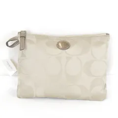 超美品『未使用』 コーチ ポーチ付 折り畳みトートバッグ タグ付き F77321 トートバッグ ナイロン ベージュ