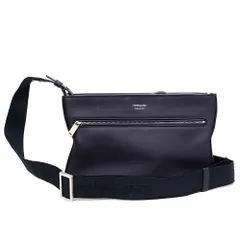 サルヴァトーレフェラガモ スターシェイプポーチ ショルダーバッグ 2WAY 斜め掛け カーフスキン レザー ミッドナイト シルバー金具 241655 Salvatore Ferragamo（未使用　展示品）