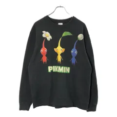 Nintendo 任天堂 ピクミン スウェット ゲーム キャラクター ブラック(メンズ L)中古 古着 V8320