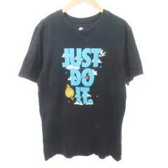 ナイキ NIKE Tシャツ 半袖 ロゴプリント 薄手 Mサイズ 黒 ブラック ■YHS11