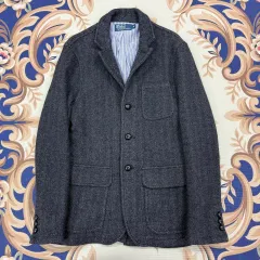 (ウィメンズM) ポロラルフローレン ヘリンボーン ウール ブレーザー