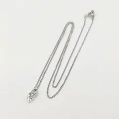 【美品】ジルコニアラウンドネックレス　シルバー925