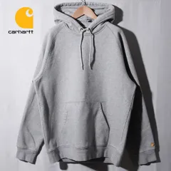 極美品 カーハート Carhartt WIP パーカー XL グレー ロゴ刺繍 ストリート オーバーサイズ ビッグシルエット ワーク テック 裏起毛 フーディー アメカジ 古着 G561