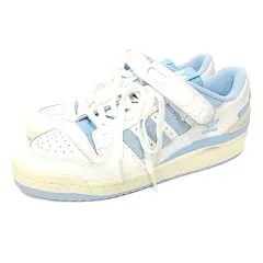アディダス adidas GY2325 FORUM 84 LOW ローカット スニーカー ベルクロ レザー 28cm 白 ホワイト 水色 ライトブルー A1210