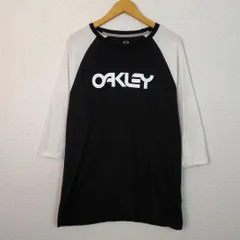 OAKLEY オークリー ラグランTシャツ ロゴプリント 七分袖 ブラック Lサイズ メンズ 古着 ストリート