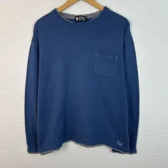 CHAPS チャップス 長袖 Tシャツ ワンポイントロゴ ブルー 2Lサイズ メンズ 古着 アメカジ ストリート