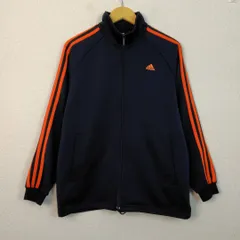 adidas アディダス トラックジャケット ロゴ刺繍 ネイビー M メンズ 古着 スポーツMIX ストリート