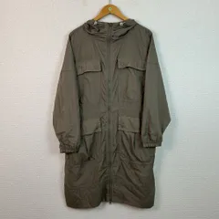 adidas by Stella McCartney ロングコート ナイロンジャケット フルジップ 無地 ブラウン XSサイズ レディース 古着 モード スポーツMIX