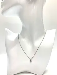 PT900 / PT850  コンビ ダイヤモンド  総計  0.07ｃｔ ネックレス ペンダント  2.1ｇ  42ｃｍ シルバー系