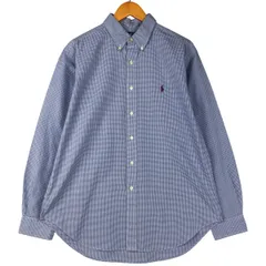 古着 ラルフローレン Ralph Lauren CLASSIC FIT ギンガムチェック 長袖 ボタンダウンチェックシャツ メンズL相当/eaa599400