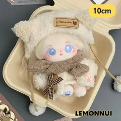10cm 着せ替え ぬいぐるみ服 ちびぬい 推し活 推しぬい フルセット ねこ 綿人形 棉花娃娃 ちびぬい服 ちびぐるみ コットンドール 綿人形 cotton doll-E072のサムネイル