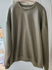 カーキ色 オーバーサイズ スウェット Tシャツ