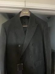 50 ポーカーフェイス 짜르 ダブル コート チャコール 新品