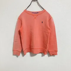 【ロゴ刺繍】ラルフローレン　kids キッズ　スウェットトレーナー　朱色