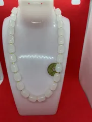 和田玉 氷種 ナツメ珠ネックレス2106-3/8