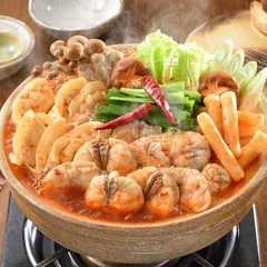 関とら本店 旨辛ふくチゲ鍋 (ごまふぐちり250g トッポッキ100g 鍋用餃子96g) ふく ふぐ フグ てっちり 