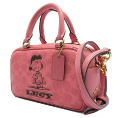 【新品】コーチ CBJ62 IMBCV (ブライトコーラルマルチ) バッグ ショルダーバッグ COACH X PEANUTS シグネチャー ルーシー サッチェル クロスボディ 斜め掛け アウトレット レディース