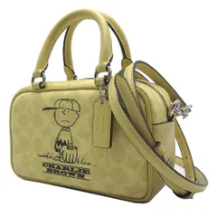 【新品】コーチ CBJ63 SVMMK (ヘイマルチ) バッグ ショルダーバッグ COACH X PEANUTS シグネチャー チャーリー・ブラウン サッチェル クロスボディ 斜め掛け アウトレット レディース