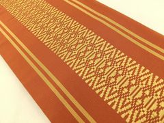 平和屋着物○本場大島紬 9マルキ 舞花文 ロング丈 正絹 逸品 未使用