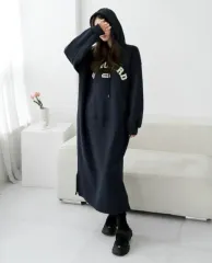 起毛 ルーズフィット スタンダード ロング ONE PIECE 3COLOR