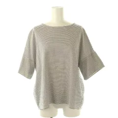 ジャーナルスタンダード レリューム JOURNAL STANDARD relume ADDICTポンチクルーネックタックプルオーバー カットソー ボーダー 半袖 F ホワイト ブラック /HK ■OS