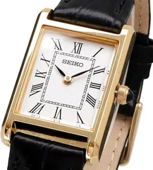 WJ162 SEIKO 腕時計 レディース スクエアデザイン クオーツ SWR054 ホワイトダイヤル×ブラックレザーバンド 29665206756