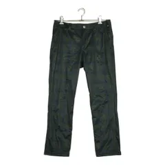 中古 メンズ フィラゴルフ FILA GOLF パンツ M 緑×紺 グリーン×ネイビー 裏起毛 チェック 防寒