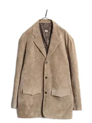 【お得なクーポン配布中!】 ペンドルトン 本革 スウェード レザー テーラード ジャケット メンズ L 古着 革ジャン ブレザー ウエスタン ブルゾン ジャンパー シンプル