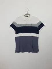 HAZZYS マルチ ストライプ 半袖 カラーTシャツ 1000946