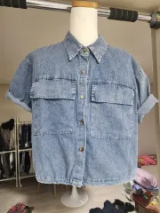 デニム 半袖 シャツ