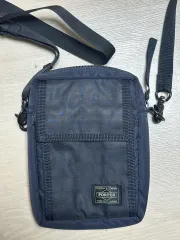 PORTER 吉田ポータースモーキー バーティカルショルダーバッグ ネイビー ブルー