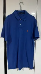 ポロ ラルフローレン ブルー スリムフィット 半袖 カラーTシャツ L