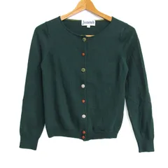 ホコモモラ カーディガン 長袖 ウール100% ブランド トップス レディース 40サイズ グリーン Jocomomola 【中古】