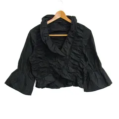 トゥービーシック ブルゾン ジャケット フリル ブランド アウター 黒 レディース Fサイズ ブラック TO BE CHIC 【中古】