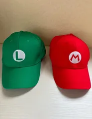 スーパーマリオとルイージ　キャップ　サイズ調整可能