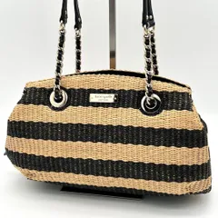 【良品】ケイトスペード かごバッグ ハンドバッグ ミニバッグ ボーダー