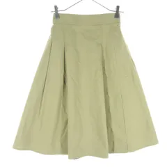 美品 GALLARDAGALANTE ガリャルダガランテ 日本製 ミディ丈 フレアスカート 1 ブラウン系 レディース 古着