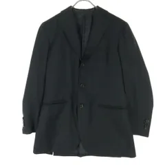 TOMORROWLAND トゥモローランド 日本製 長袖 テーラード スーツジャケット 46 ブラック メンズ 古着