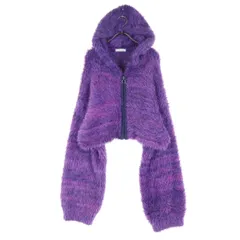 美品 PAGEBOY ページボーイ 長袖 シャギー ニットジャケット F パープル系 レディース 古着